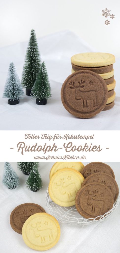 Zuckersüße Rudolph-Cookies und der perfekte Teig für alle Keksstempel und Ausstechplätzchen. Behält beim Backen prima seine Form. | www.schninskitchen.de