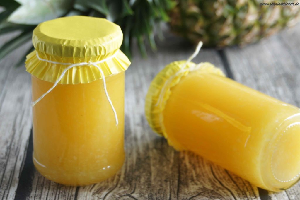 Piña Colada Marmelade - Ananasmarmelade - Schnin&amp;#39;s Kitchen