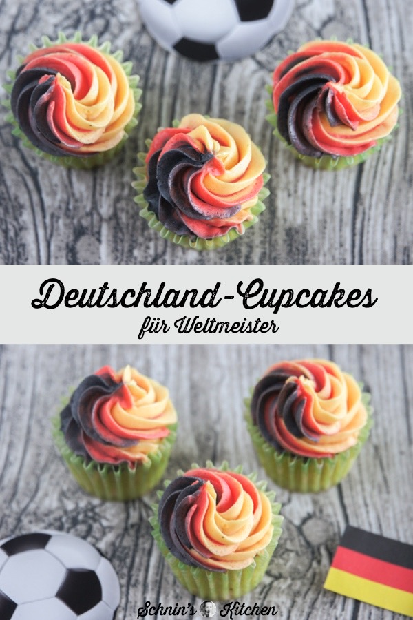 Deutschland-Cupcakes für die WM - Schnin&amp;#39;s Kitchen