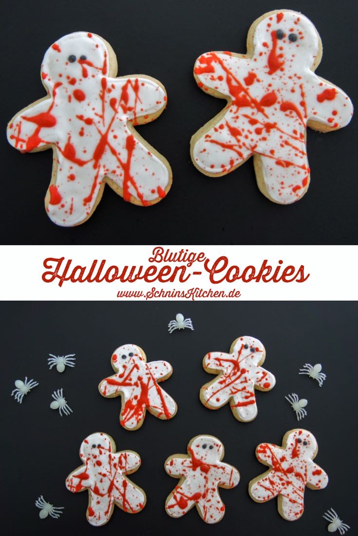 Blutige, schaurig-schöne Halloween-Cookies mit Royal Icing - www.schninskitchen.de
