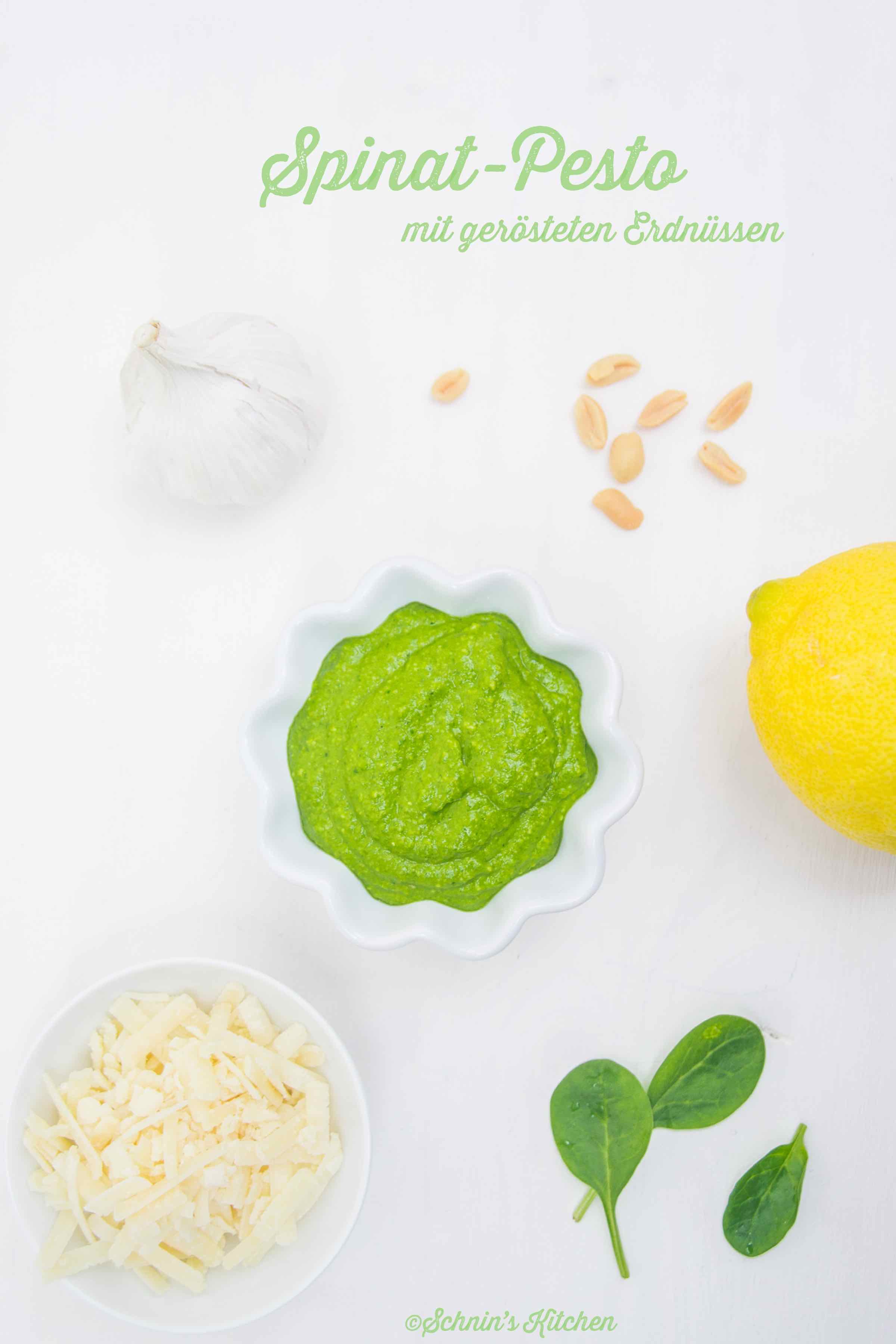 Schnin's Kitchen: Spinat-Pesto mit gerösteten Erdnüssen