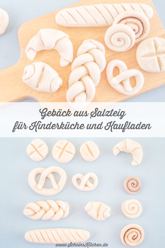Gebäck aus Salzteig basteln für Kinderküche und Kaufladen - www.schninskitchen.de