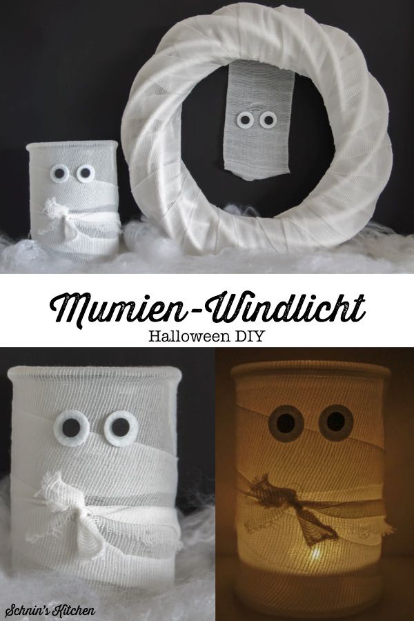 Mumien-Windlicht Halloween Deko DIY | www.schninskitchen.de