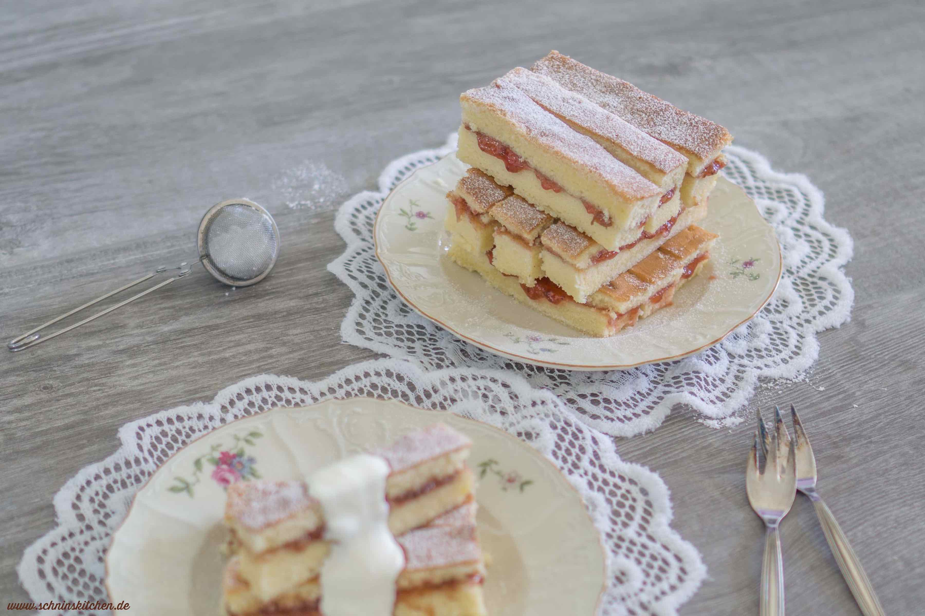Victoria Sandwiches - Originalrezept aus dem 18. Jahrhundert für Victoria Sponge Cake | www.schninskitchen.de