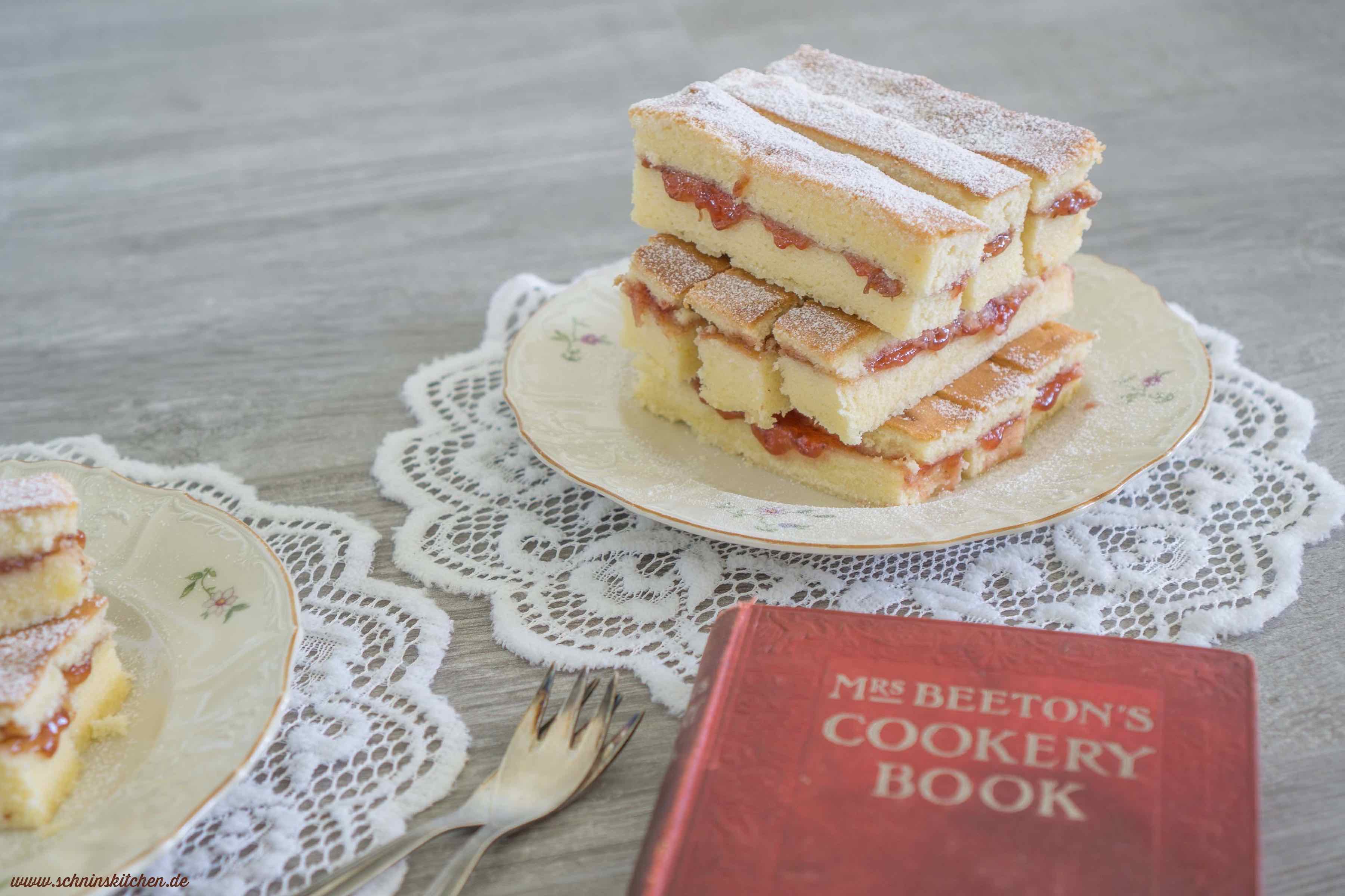 Victoria Sandwiches - Originalrezept aus dem 18. Jahrhundert für Victoria Sponge Cake | www.schninskitchen.de