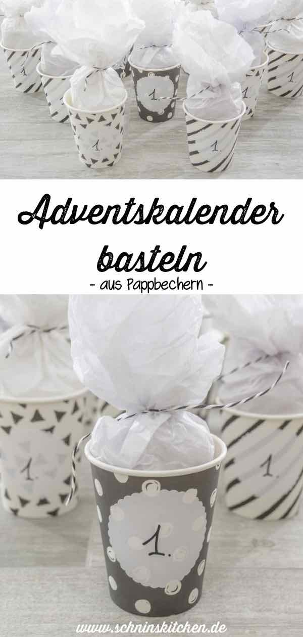 Adventskalender basteln aus Pappbechern - hübsch, schnell und einfach gemacht. | www.schninskitchen.de
